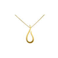 Επίχρυσο Μενταγιόν Φλόγα από Ασήμι - qp2809y