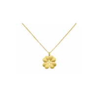 Επίχρυσο Κολιέ Λουλούδι από Ασήμι - sn00106