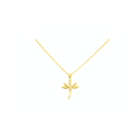 Ασημένιο Κολιέ Λιβελούλα Επιχρυσωμένο & Ζιργκόν - sn094