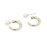 Ασημένια Σκουλαρίκια με Μαργαριτάρια - se010