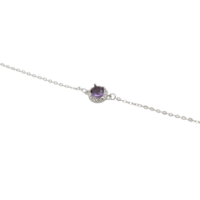 Μωβ Ζιρκόν Βραχιόλι από Ασήμι - bs1743p